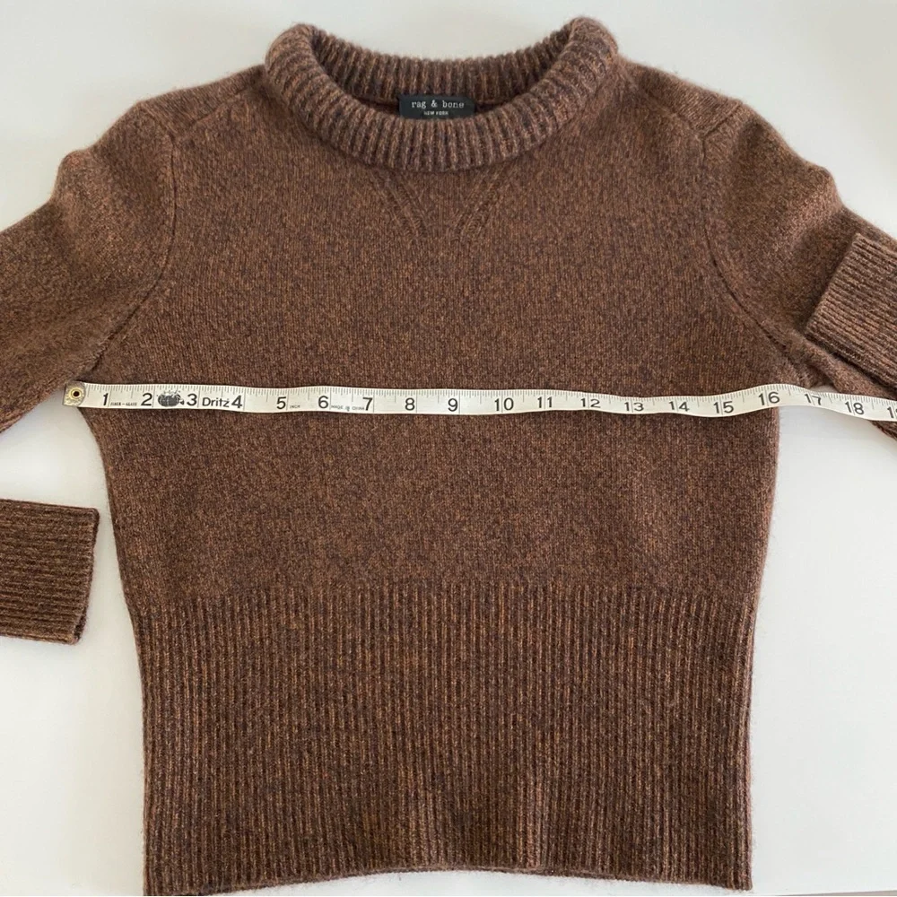 Rag & Bone brown Pierce Slim Crew cashmere Sweater - Picture 5 of 12